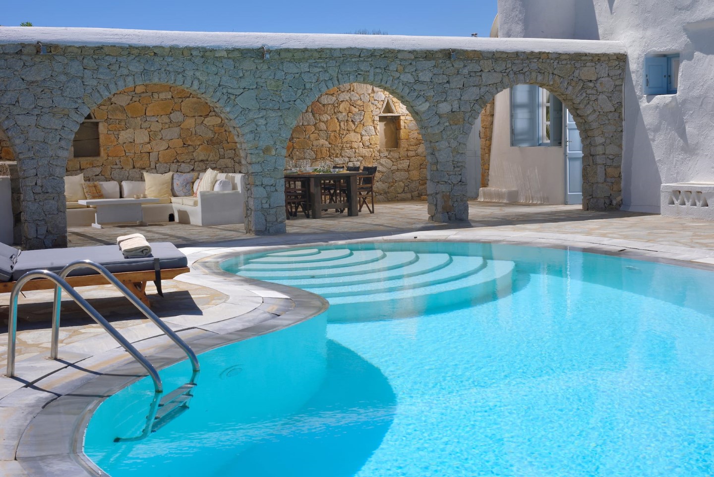 Villa Kanalia Mykonos is a superb 7 bedroom villa with sea view