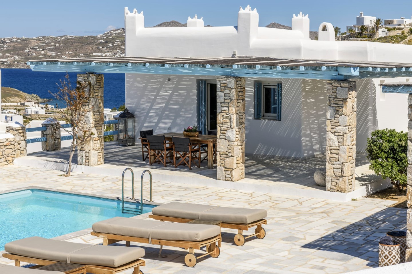 Villa White Star Mykonos | 4-Bed Luxury Villa with Pool & Town View