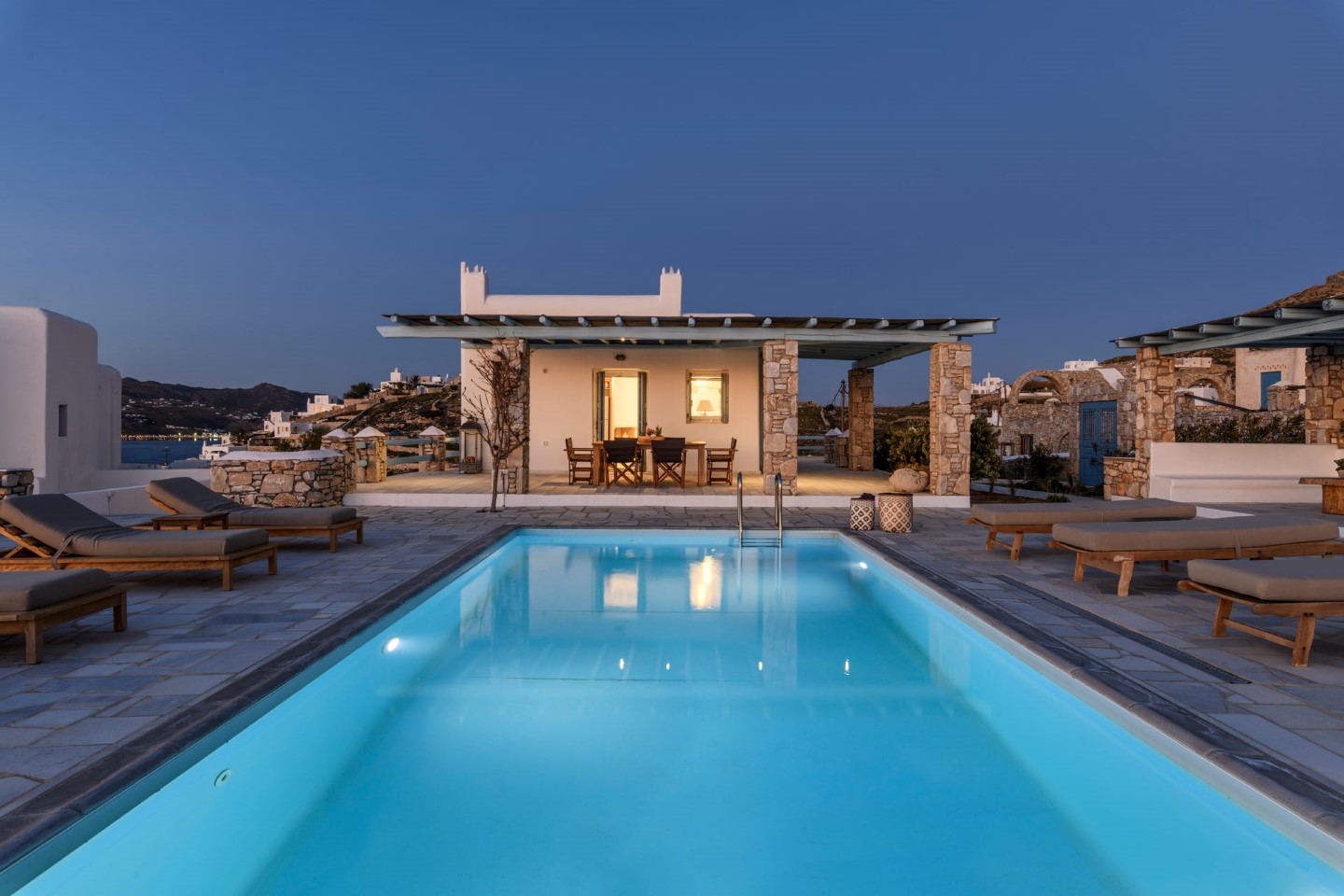 Villa White Star Mykonos | 4-Bed Luxury Villa with Pool & Town View